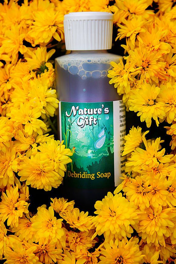 Nature's Gift® Debriding Soap 100% Concentrate ( 4.5 oz is $68.50 & 9 oz is $135.99 )