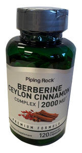 Berberine Ceylon Cinnamon 120 caps 2,000 mg