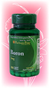 Puritan's Pride Boron 3mg 100 Tablets