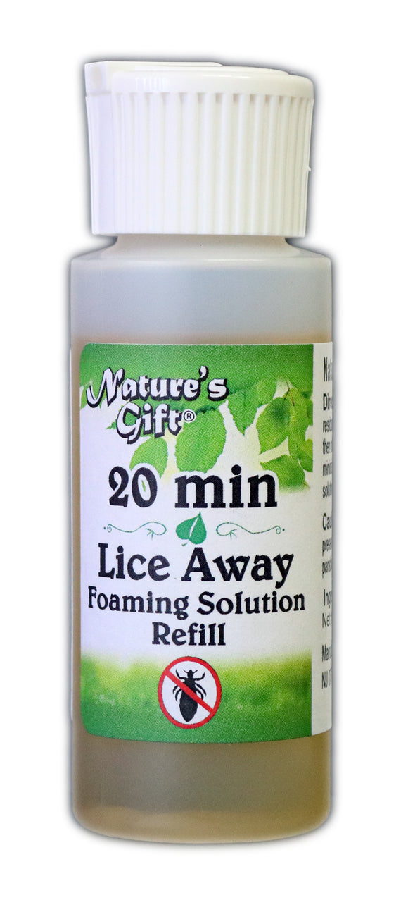 9oz REFILL - Nature's Gift 20 Minute Lice Away Foaming Shampoo